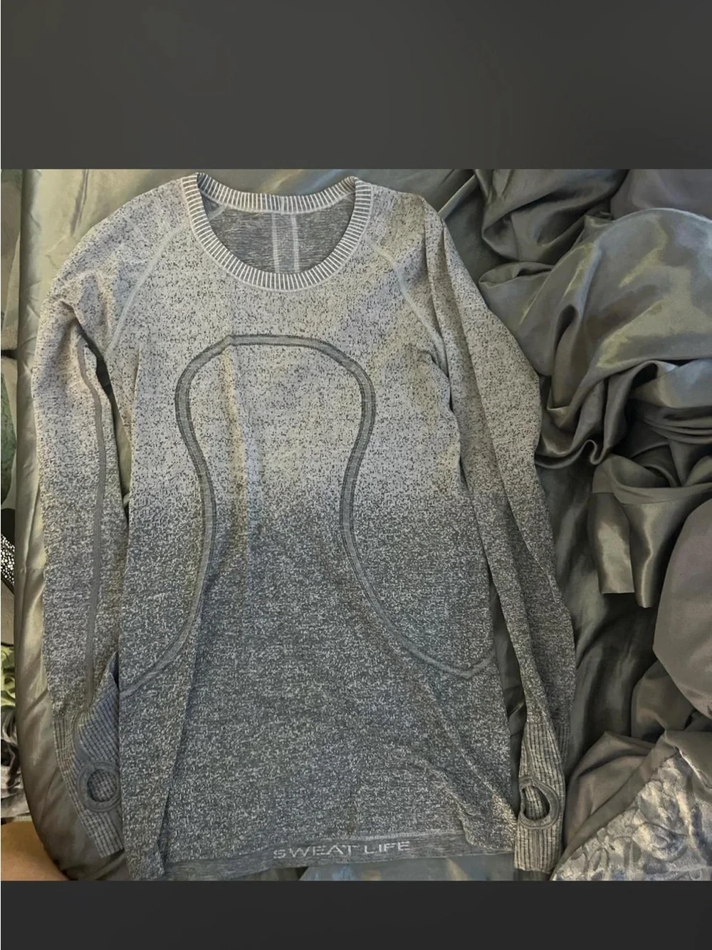 lululemon athletica Grey Ombre Long Sleeve Performance Tee